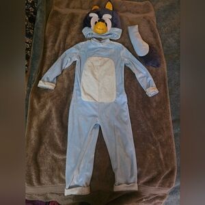 Spirit Bluey Costume  Including Jumpsuit, Hood And Tail Size 2T.